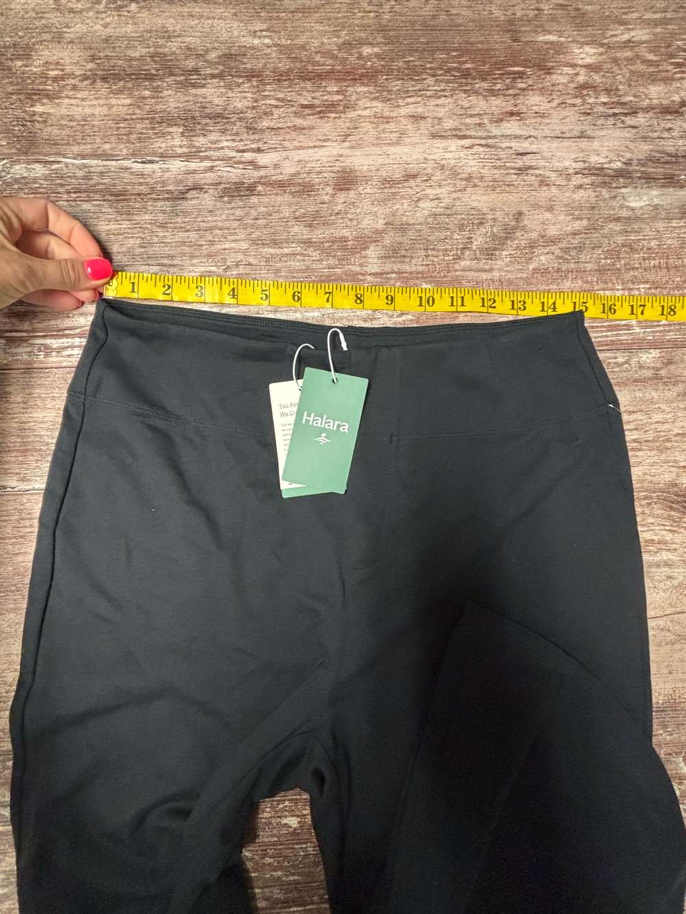 HALARA NWT Black High-Waist Stretch Work Pant Athleisure Flex Black Large Petite - Picture 5 of 6